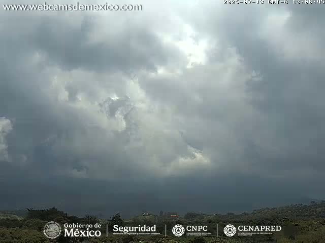Volcán de  Colima Volcano from Montitlan Live Cam - Villa de Alvarez, Colima, Mexico
