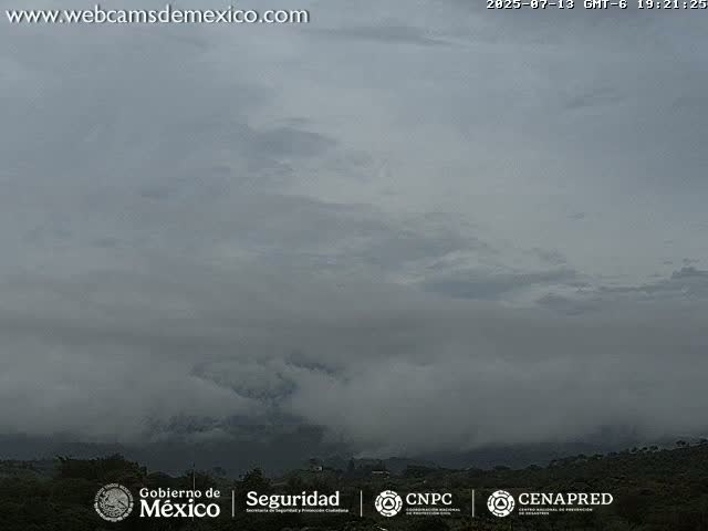 Volcán de  Colima Volcano from Montitlan Live Cam - Villa de Alvarez, Colima, Mexico