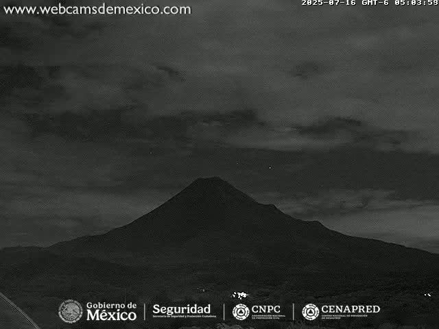 Volcán de  Colima Volcano from Montitlan Live Cam - Villa de Alvarez, Colima, Mexico