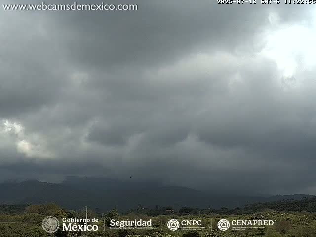 Volcán de  Colima Volcano from Montitlan Live Cam - Villa de Alvarez, Colima, Mexico