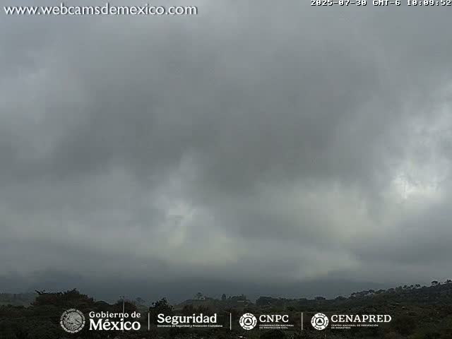Volcán de  Colima Volcano from Montitlan Live Cam - Villa de Alvarez, Colima, Mexico