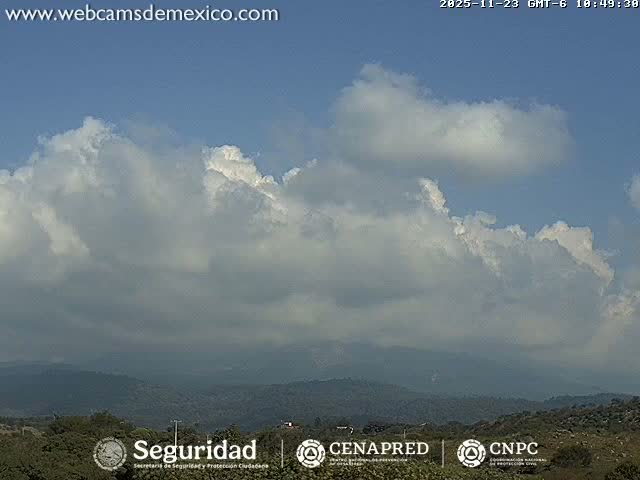 Volcán de  Colima Volcano from Montitlan Live Cam - Villa de Alvarez, Colima, Mexico