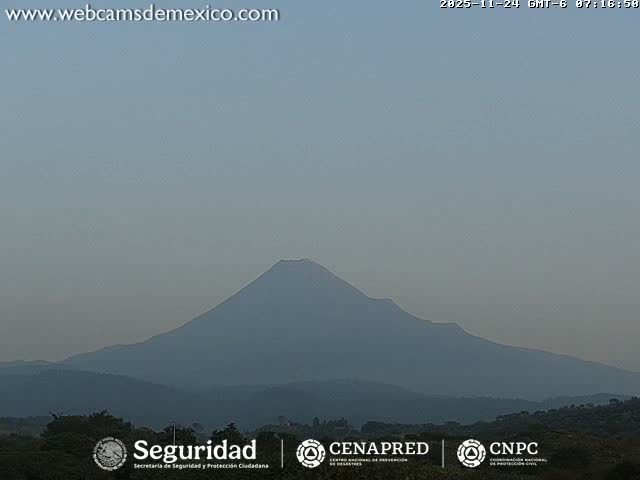 Volcán de  Colima Volcano from Montitlan Live Cam - Villa de Alvarez, Colima, Mexico
