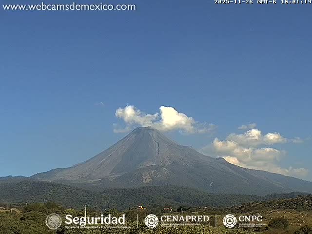 Volcán de  Colima Volcano from Montitlan Live Cam - Villa de Alvarez, Colima, Mexico