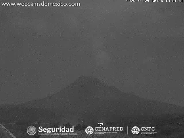 Volcán de  Colima Volcano from Montitlan Live Cam - Villa de Alvarez, Colima, Mexico