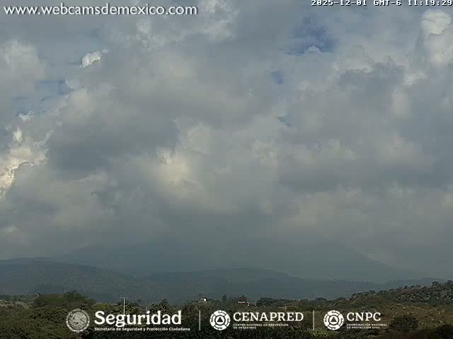 Volcán de  Colima Volcano from Montitlan Live Cam - Villa de Alvarez, Colima, Mexico