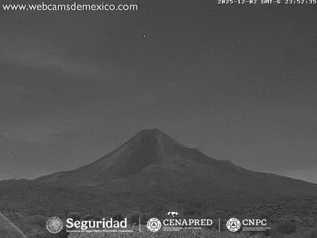 Volcán de  Colima Volcano from Montitlan Live Cam - Villa de Alvarez, Colima, Mexico