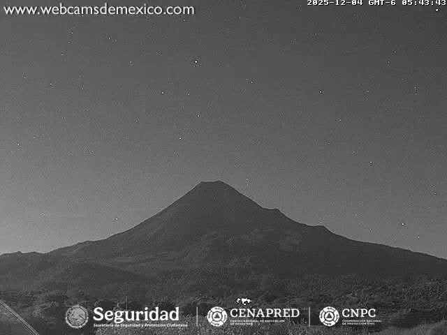 Volcán de  Colima Volcano from Montitlan Live Cam - Villa de Alvarez, Colima, Mexico