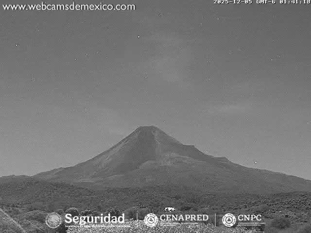 Volcán de  Colima Volcano from Montitlan Live Cam - Villa de Alvarez, Colima, Mexico