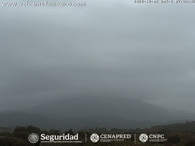 Volcán de  Colima Volcano from Montitlan Live Cam - Villa de Alvarez, Colima, Mexico