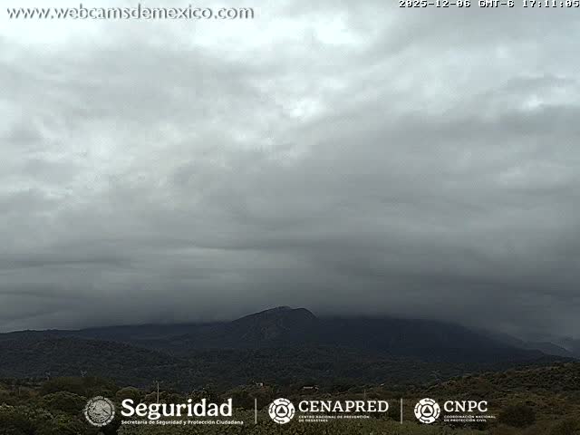 Volcán de  Colima Volcano from Montitlan Live Cam - Villa de Alvarez, Colima, Mexico