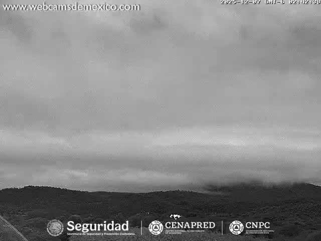 Volcán de  Colima Volcano from Montitlan Live Cam - Villa de Alvarez, Colima, Mexico