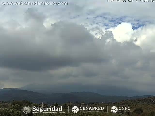 Volcán de  Colima Volcano from Montitlan Live Cam - Villa de Alvarez, Colima, Mexico
