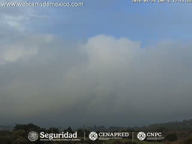 Volcán de  Colima Volcano from Montitlan Live Cam - Villa de Alvarez, Colima, Mexico