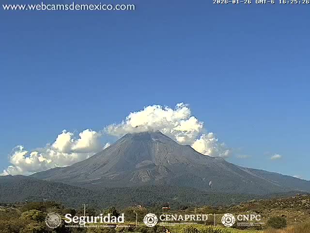 Volcán de  Colima Volcano from Montitlan Live Cam - Villa de Alvarez, Colima, Mexico