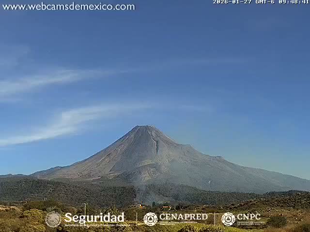 Volcán de  Colima Volcano from Montitlan Live Cam - Villa de Alvarez, Colima, Mexico