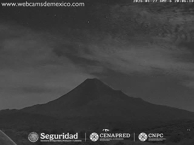Volcán de  Colima Volcano from Montitlan Live Cam - Villa de Alvarez, Colima, Mexico
