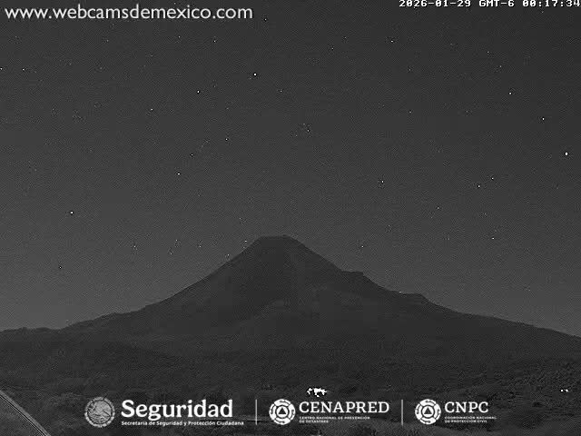Volcán de  Colima Volcano from Montitlan Live Cam - Villa de Alvarez, Colima, Mexico