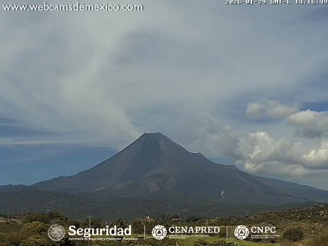 Volcán de  Colima Volcano from Montitlan Live Cam - Villa de Alvarez, Colima, Mexico