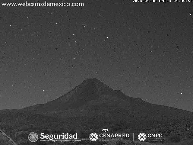 Volcán de  Colima Volcano from Montitlan Live Cam - Villa de Alvarez, Colima, Mexico