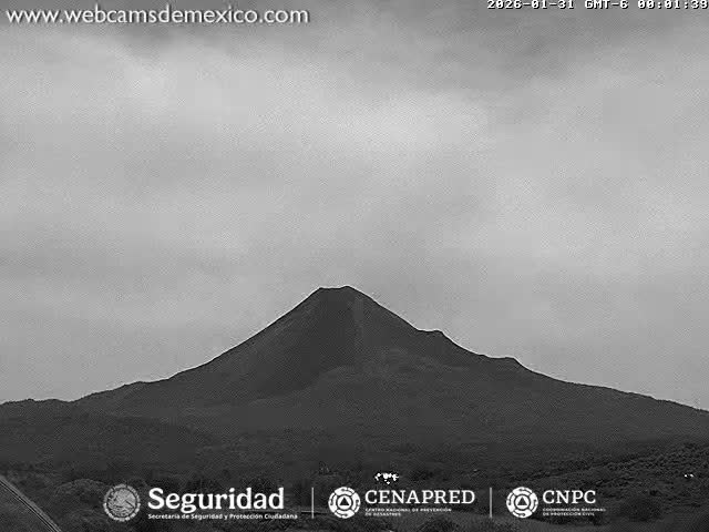Volcán de  Colima Volcano from Montitlan Live Cam - Villa de Alvarez, Colima, Mexico
