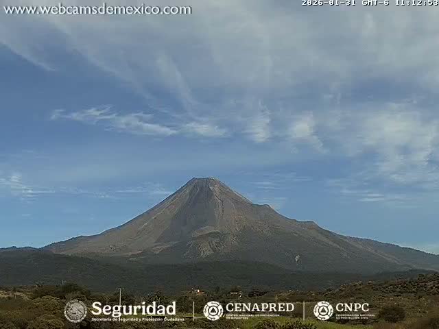 Volcán de  Colima Volcano from Montitlan Live Cam - Villa de Alvarez, Colima, Mexico