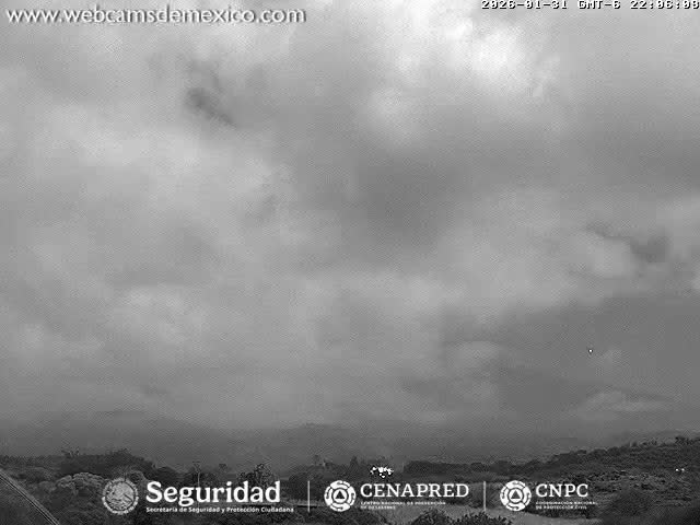 Volcán de  Colima Volcano from Montitlan Live Cam - Villa de Alvarez, Colima, Mexico