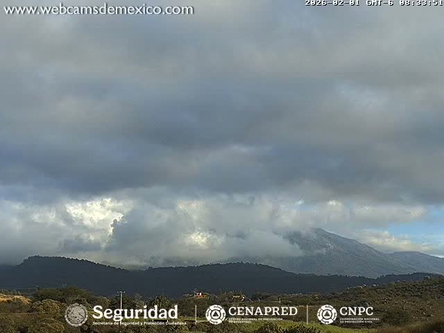 Volcán de  Colima Volcano from Montitlan Live Cam - Villa de Alvarez, Colima, Mexico