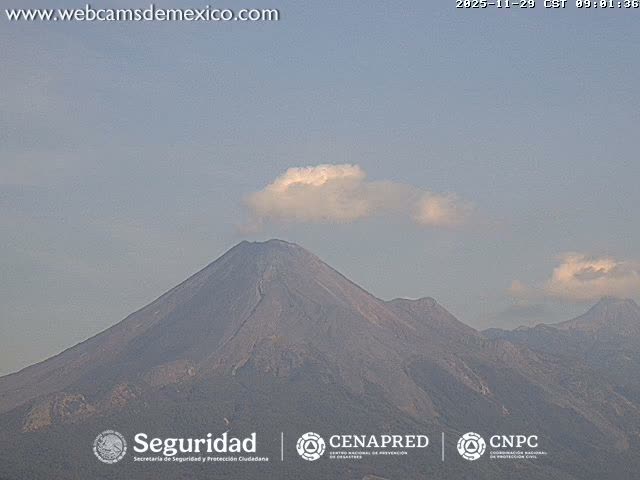 Volcán de  Colima Volcano from Palmillas Live Cam - Villa de Alvarez, Colima, Mexico