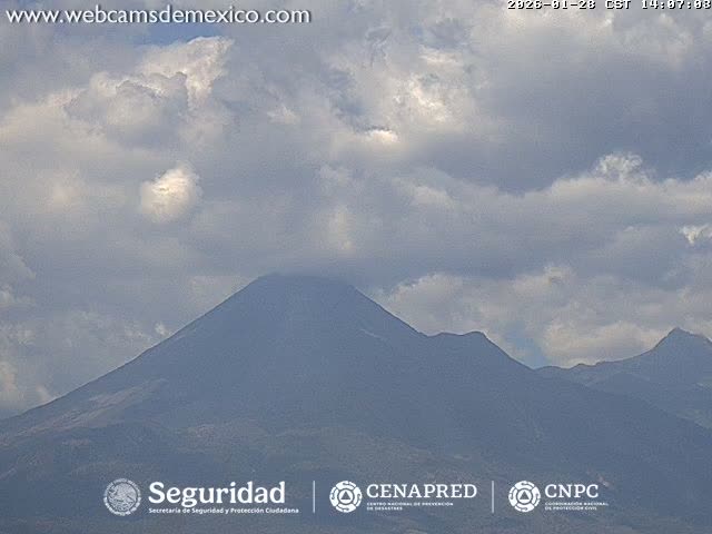 Volcán de  Colima Volcano from Palmillas Live Cam - Villa de Alvarez, Colima, Mexico
