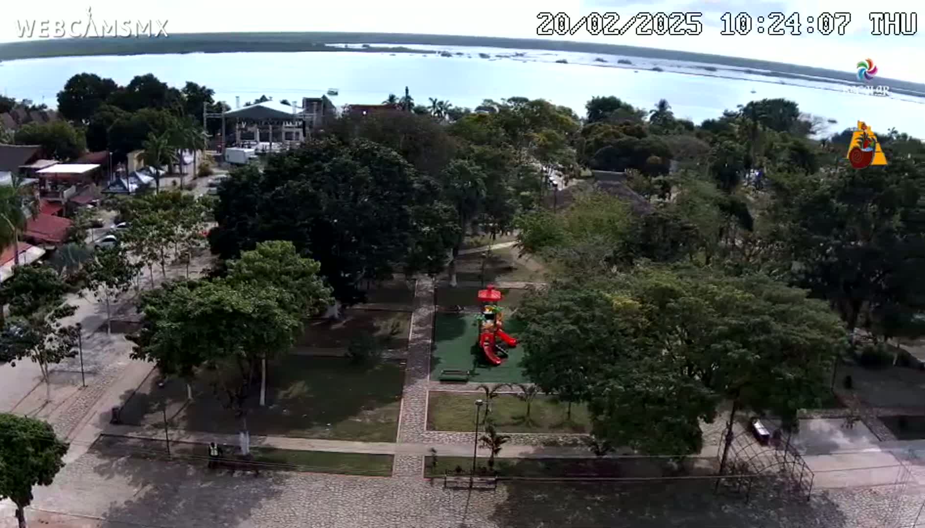 Laguna de Bacalar Lagoon Lake Live Cam - Bacalar,  Quintana Roo, Mexico