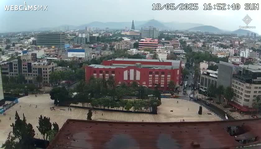 Mexico City, Monumento A la Revolución (Monument to the Revolution) & Plaza de la República Square Live Cam - Cuauhtemoc, Ciudad de Mexico, Mexico 