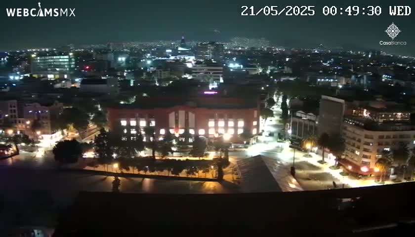 Mexico City, Monumento A la Revolución (Monument to the Revolution) & Plaza de la República Square Live Cam - Cuauhtemoc, Ciudad de Mexico, Mexico 