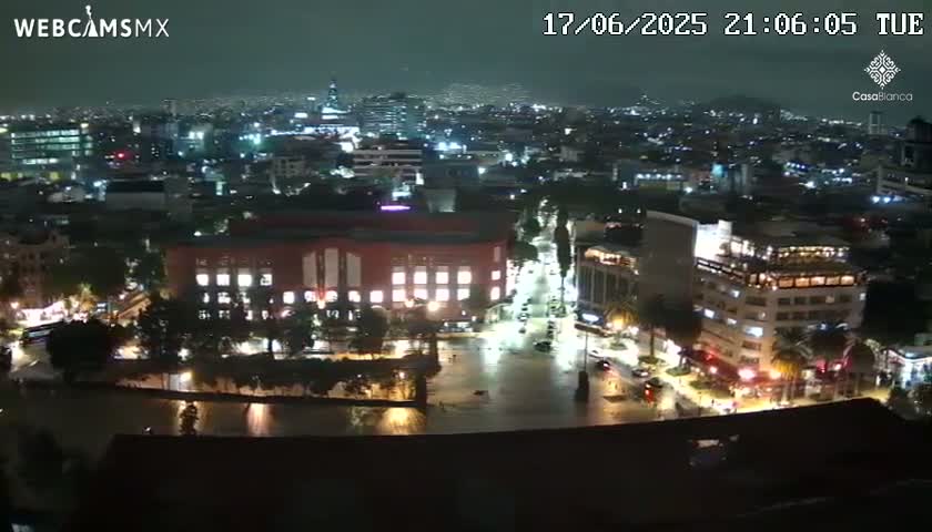 Mexico City, Monumento A la Revolución (Monument to the Revolution) & Plaza de la República Square Live Cam - Cuauhtemoc, Ciudad de Mexico, Mexico 