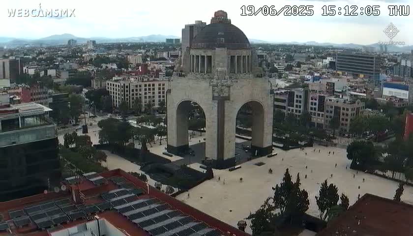 Mexico City, Monumento A la Revolución (Monument to the Revolution) & Plaza de la República Square Live Cam - Cuauhtemoc, Ciudad de Mexico, Mexico 