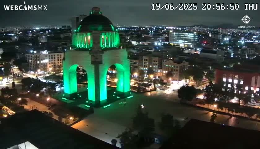 Mexico City, Monumento A la Revolución (Monument to the Revolution) & Plaza de la República Square Live Cam - Cuauhtemoc, Ciudad de Mexico, Mexico 