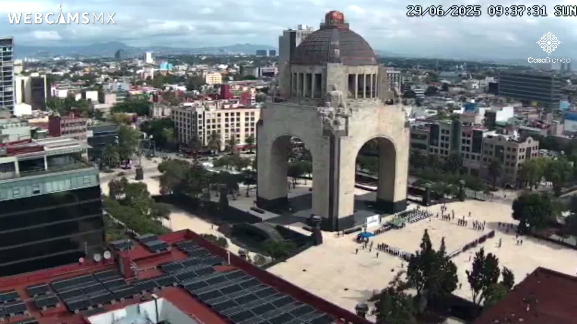 Mexico City, Monumento A la Revolución (Monument to the Revolution) & Plaza de la República Square Live Cam - Cuauhtemoc, Ciudad de Mexico, Mexico 