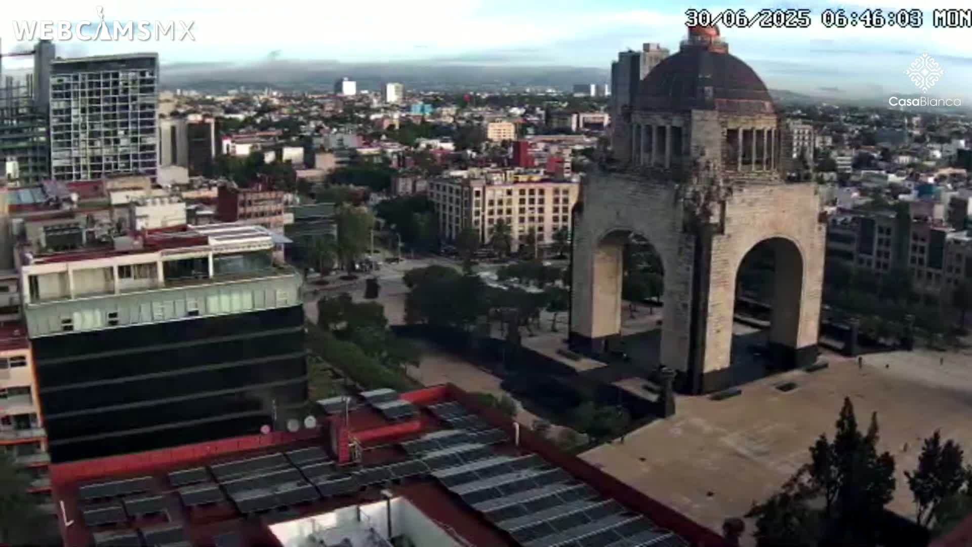 Mexico City, Monumento A la Revolución (Monument to the Revolution) & Plaza de la República Square Live Cam - Cuauhtemoc, Ciudad de Mexico, Mexico 
