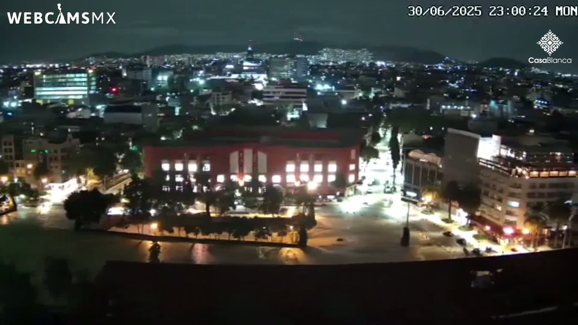 Mexico City, Monumento A la Revolución (Monument to the Revolution) & Plaza de la República Square Live Cam - Cuauhtemoc, Ciudad de Mexico, Mexico 