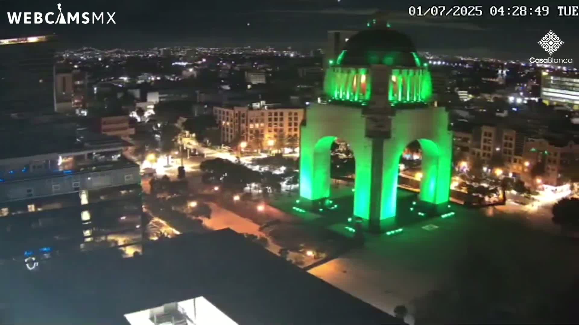 Mexico City, Monumento A la Revolución (Monument to the Revolution) & Plaza de la República Square Live Cam - Cuauhtemoc, Ciudad de Mexico, Mexico 