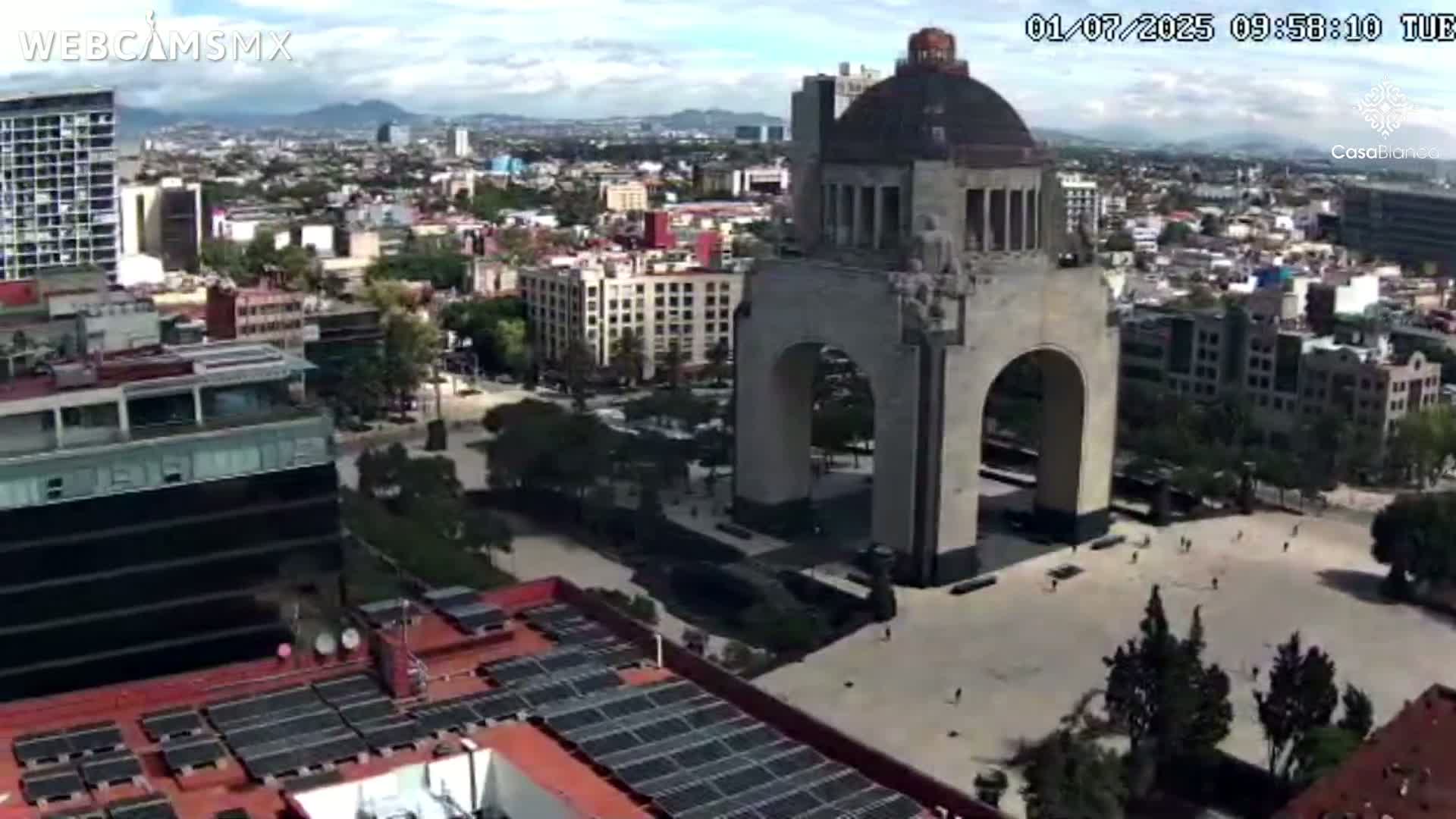 Mexico City, Monumento A la Revolución (Monument to the Revolution) & Plaza de la República Square Live Cam - Cuauhtemoc, Ciudad de Mexico, Mexico 