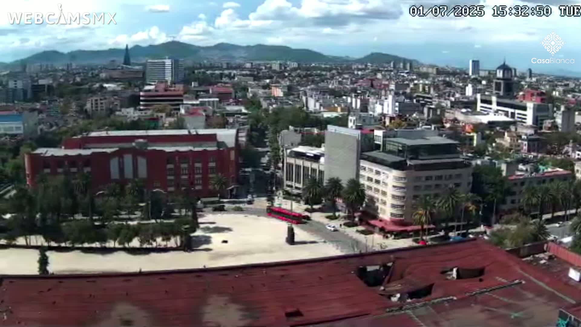 Mexico City, Monumento A la Revolución (Monument to the Revolution) & Plaza de la República Square Live Cam - Cuauhtemoc, Ciudad de Mexico, Mexico 