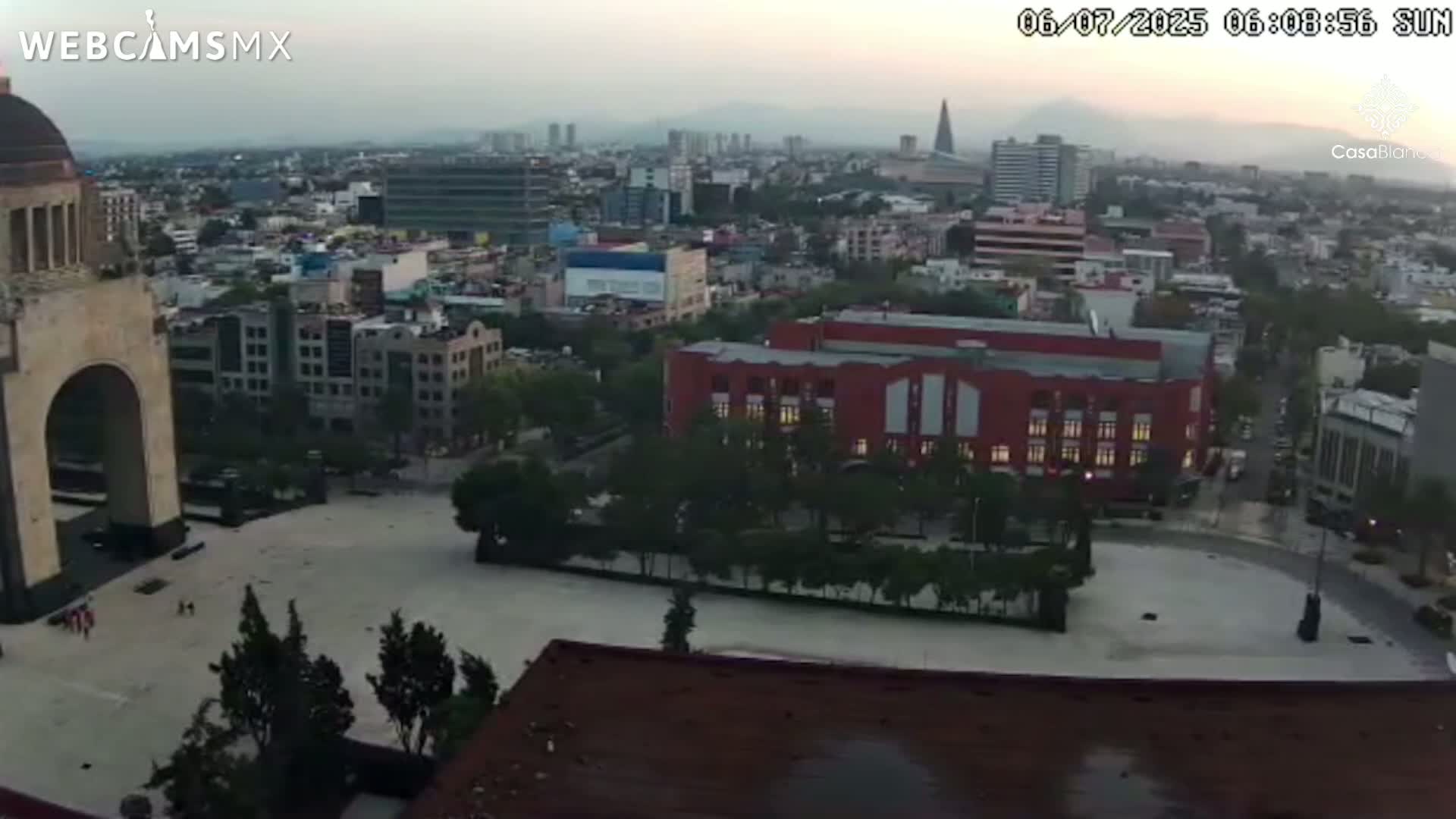 Mexico City, Monumento A la Revolución (Monument to the Revolution) & Plaza de la República Square Live Cam - Cuauhtemoc, Ciudad de Mexico, Mexico 
