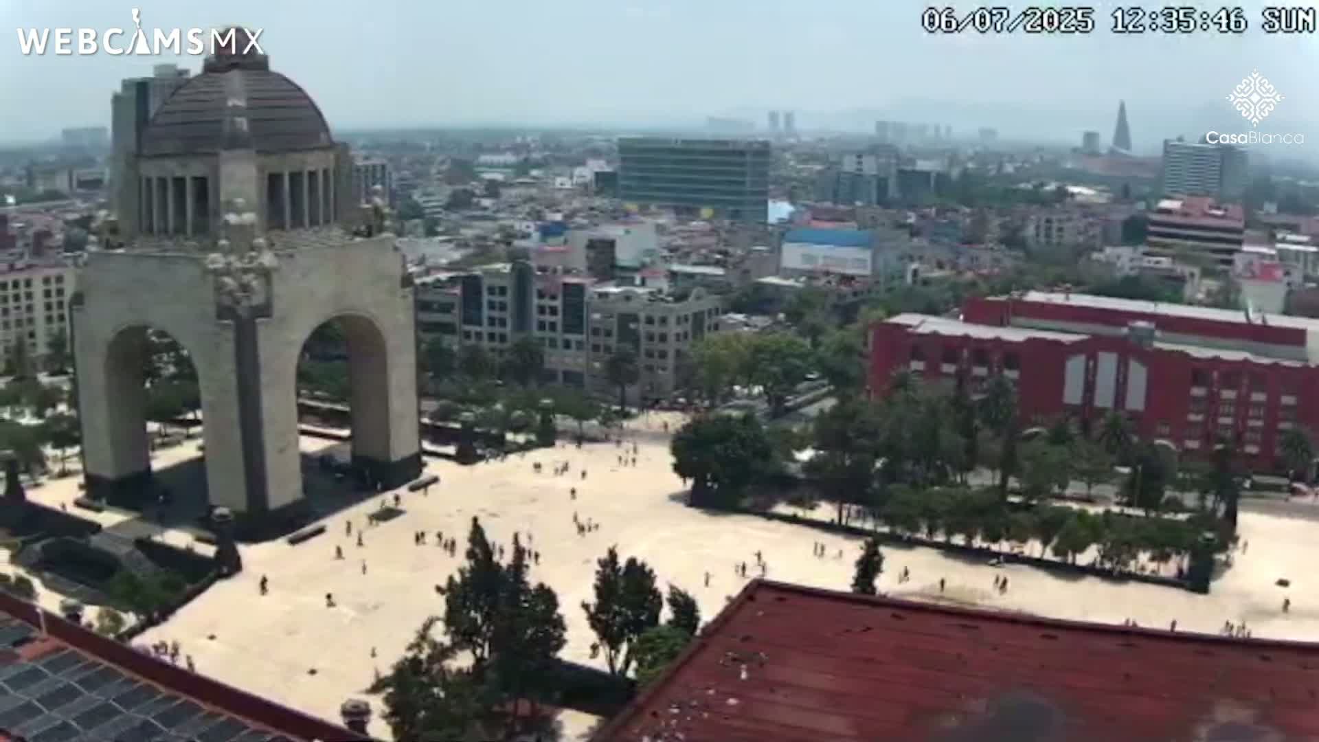 Mexico City, Monumento A la Revolución (Monument to the Revolution) & Plaza de la República Square Live Cam - Cuauhtemoc, Ciudad de Mexico, Mexico 