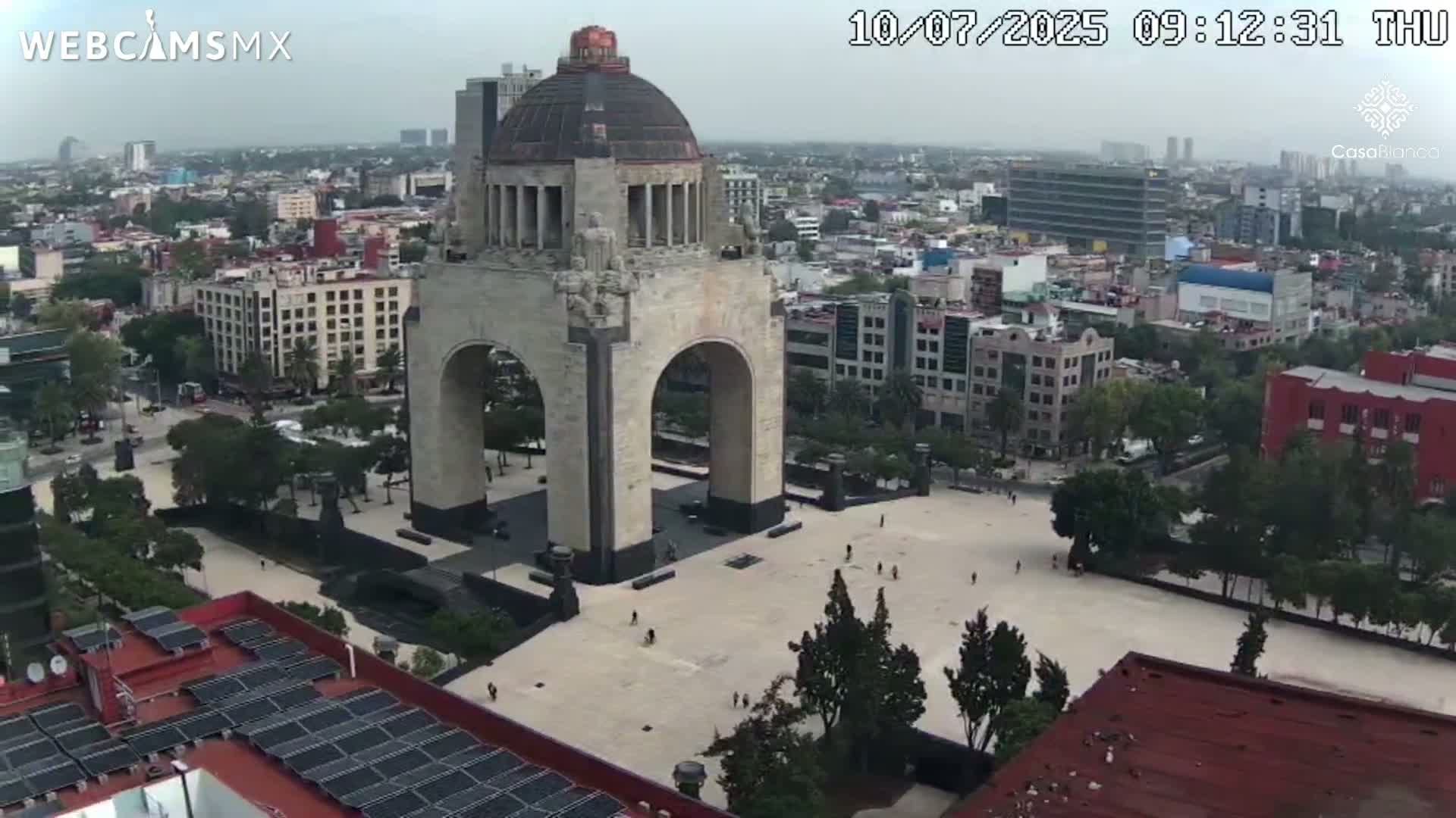 Mexico City, Monumento A la Revolución (Monument to the Revolution) & Plaza de la República Square Live Cam - Cuauhtemoc, Ciudad de Mexico, Mexico 