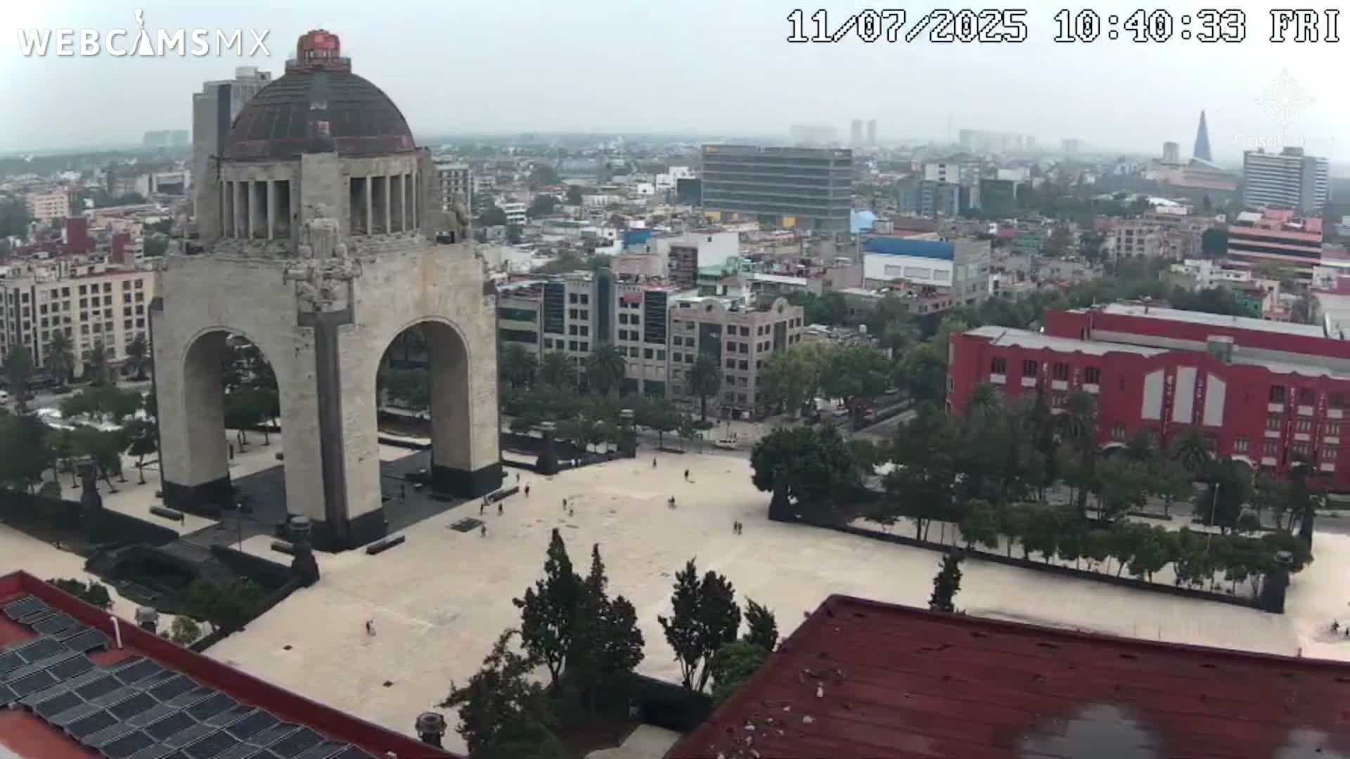 Mexico City, Monumento A la Revolución (Monument to the Revolution) & Plaza de la República Square Live Cam - Cuauhtemoc, Ciudad de Mexico, Mexico 