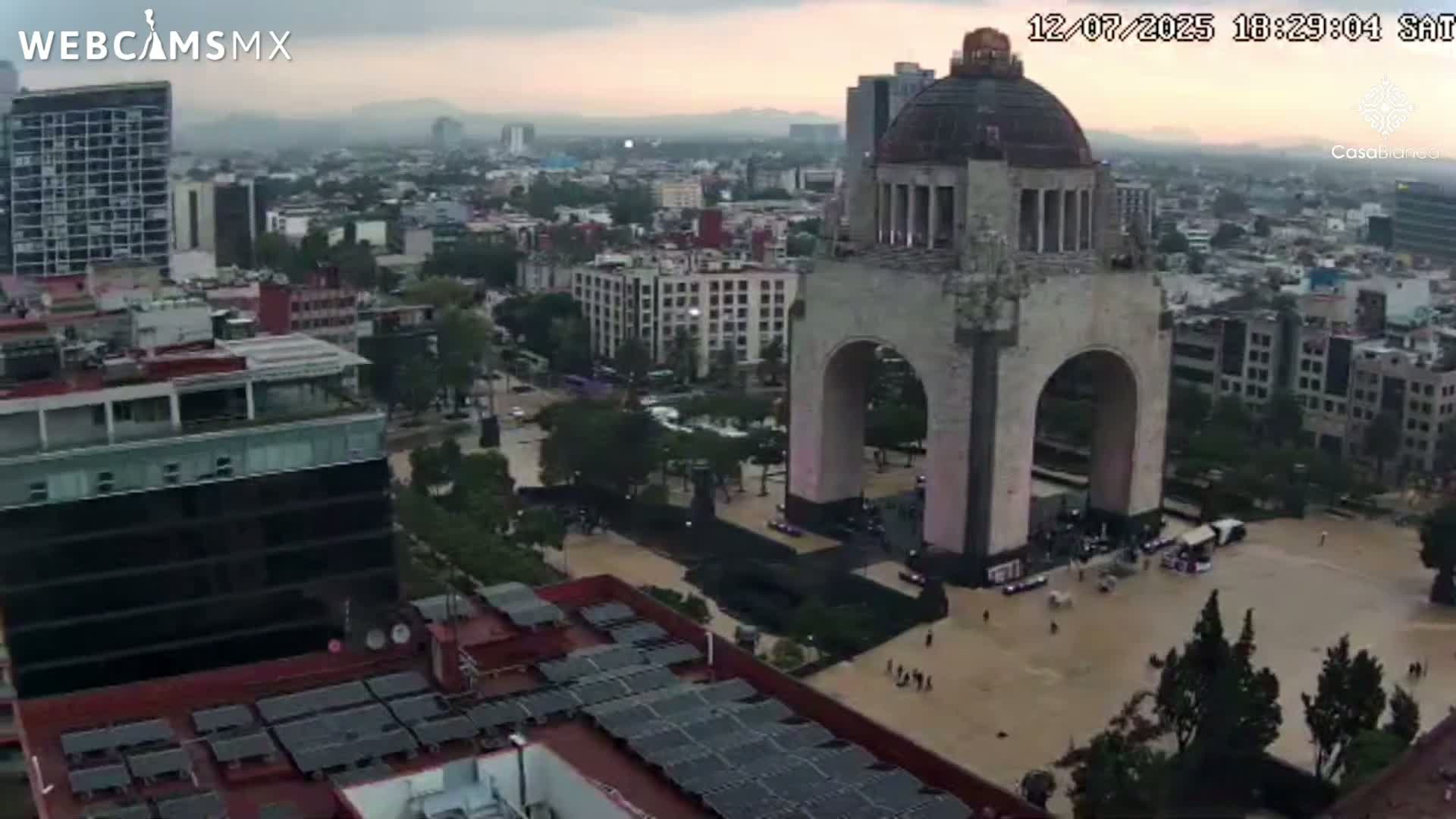 Mexico City, Monumento A la Revolución (Monument to the Revolution) & Plaza de la República Square Live Cam - Cuauhtemoc, Ciudad de Mexico, Mexico 