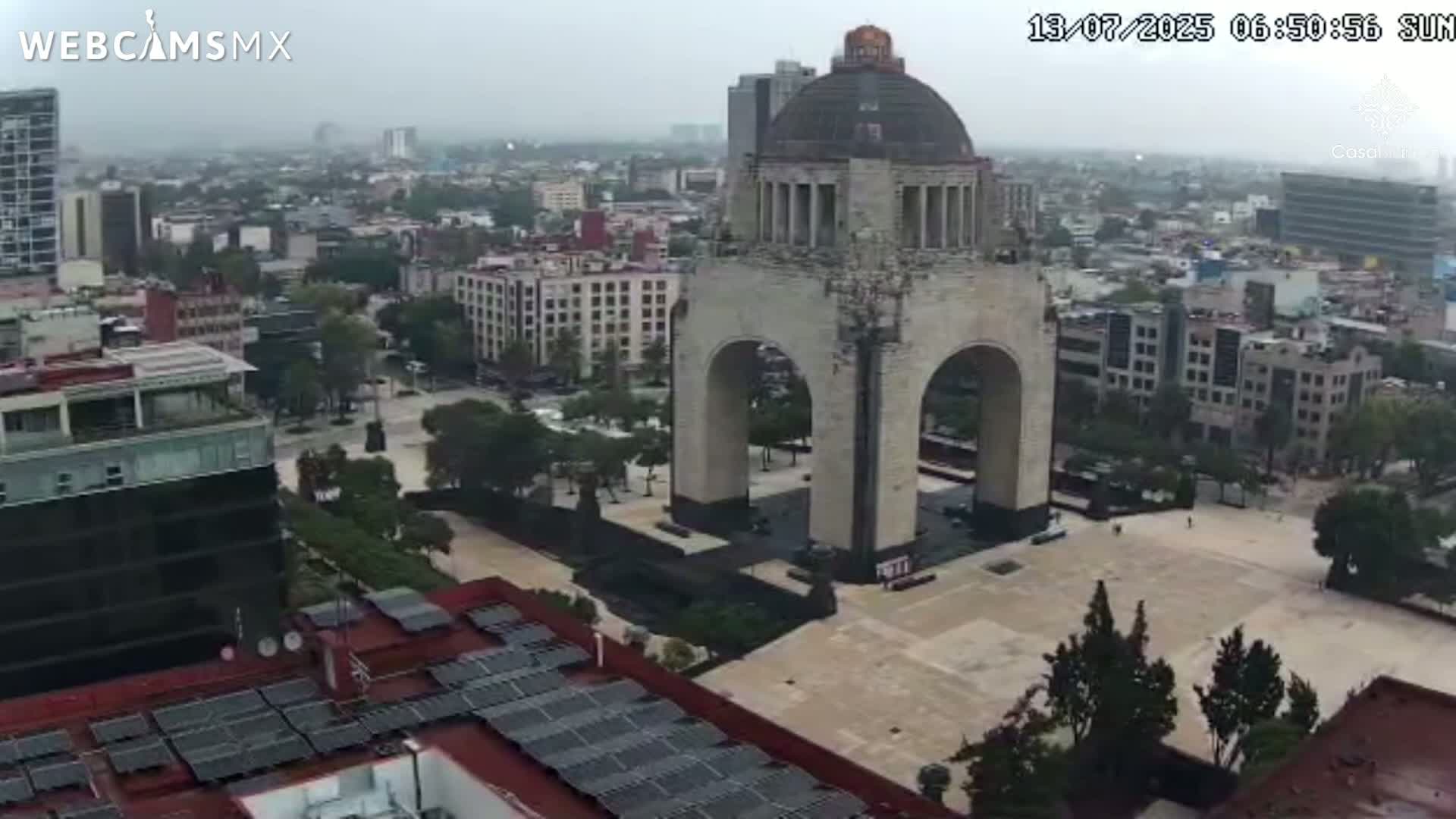 Mexico City, Monumento A la Revolución (Monument to the Revolution) & Plaza de la República Square Live Cam - Cuauhtemoc, Ciudad de Mexico, Mexico 