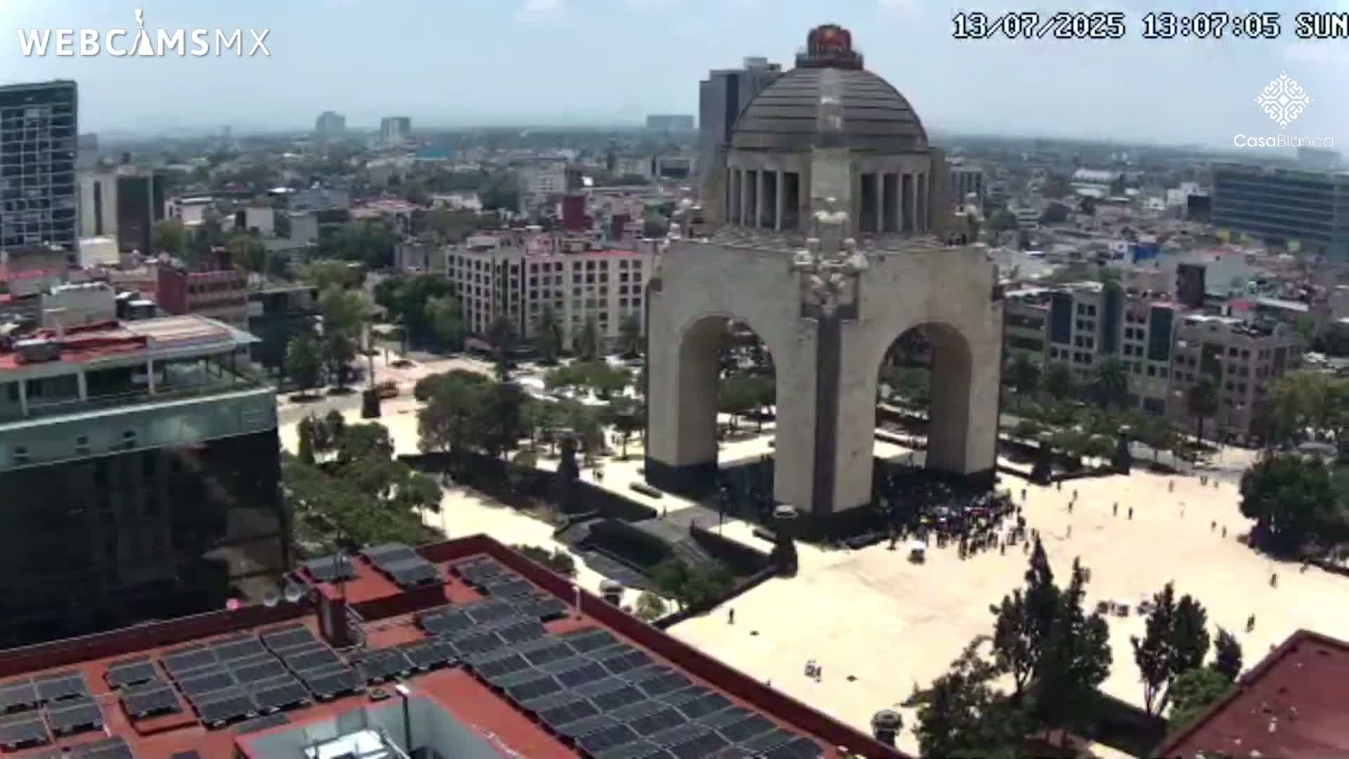 Mexico City, Monumento A la Revolución (Monument to the Revolution) & Plaza de la República Square Live Cam - Cuauhtemoc, Ciudad de Mexico, Mexico 