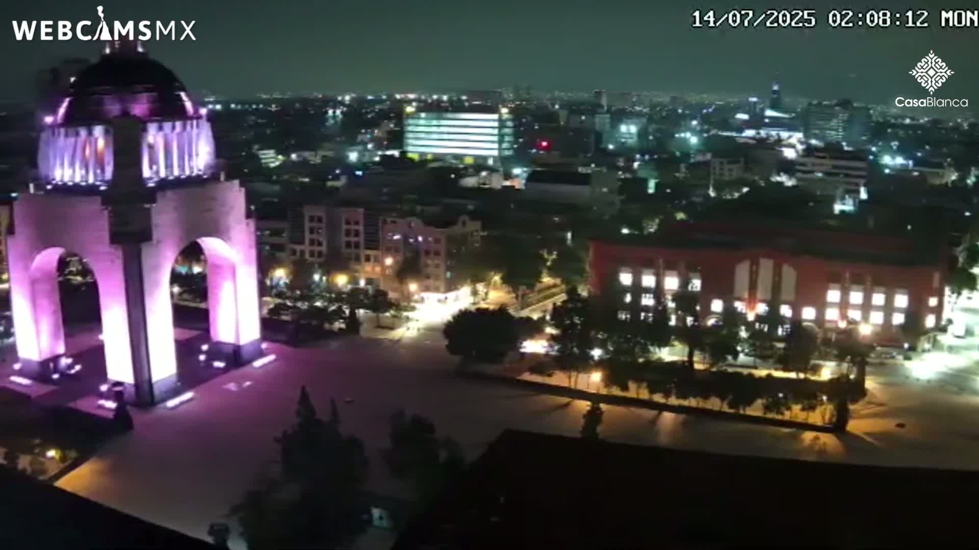 Mexico City, Monumento A la Revolución (Monument to the Revolution) & Plaza de la República Square Live Cam - Cuauhtemoc, Ciudad de Mexico, Mexico 